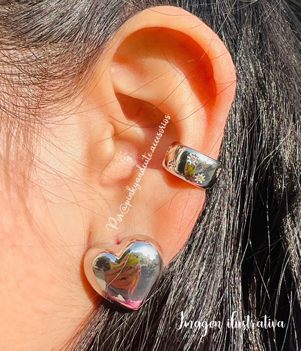Aretes Corazón Chunky