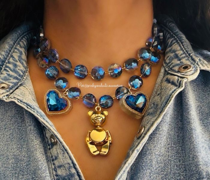Blue Crystal Necklace