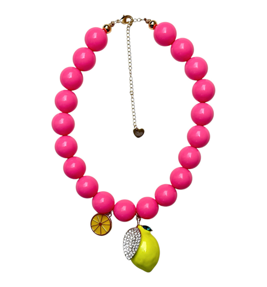 Pinky Lemon Necklace
