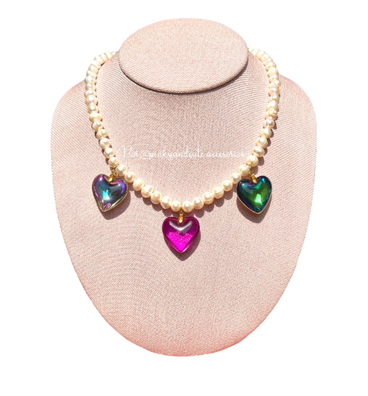 Collar 3 corazones