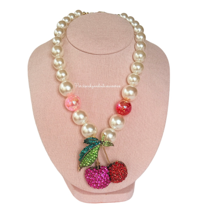 Pinky Cherry Necklace