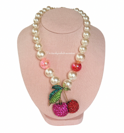 Pinky Cherry Necklace