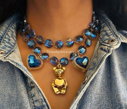 Blue Crystal Necklace
